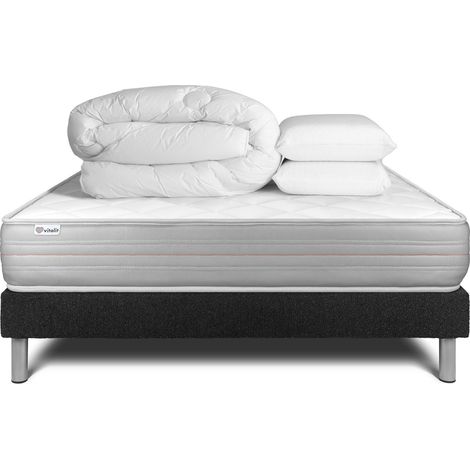 Pack Colchón negro espuma viscoelástica 140 x 190