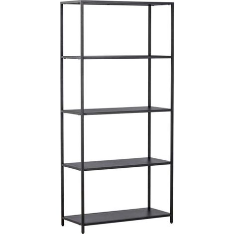 Étagère 5 Niveaux en Métal "Montevideo" 150cm Noir (1/5)