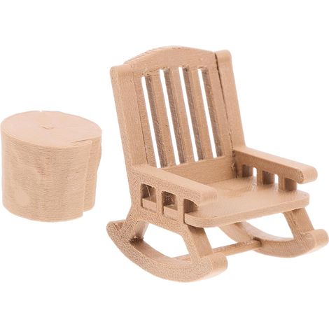 Chaise Miniature en Plastique pour Maison de Poupée Ensemble de 2Pcs Décoration de Petit Espace Mobilier Réaliste en Miniature Utilisation Polyvalente Détails Exquis (1/5)