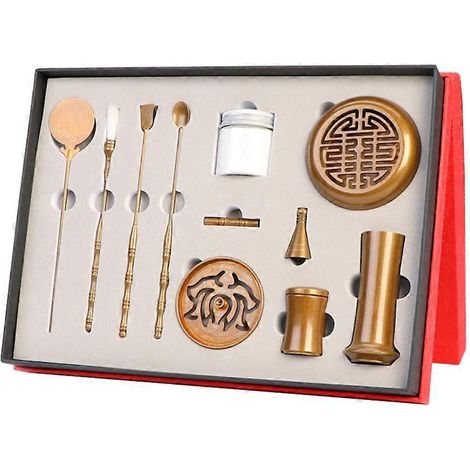 11-teiliges Kupfer-Räucherwaren-Set, Räucherwerkzeuge zur Herstellung von Räucherstäbchen