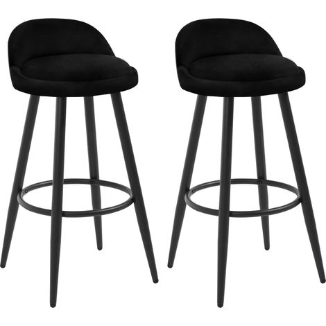 WOLTU 2x Tall Bar stools. Bar chairs with Backrest. Kitchen stools. Breakfast stools