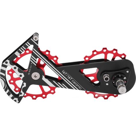 MEROCA 8700RD 16T Schaltwerksführungsrolle aus robuster Aluminiumlegierung - Rotes Teil (1/5)