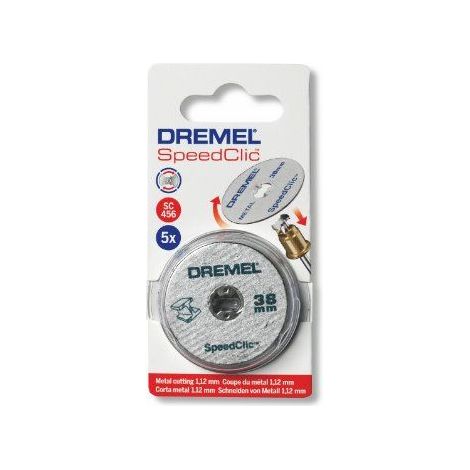 Dremel SC409 Lot de 5 Disques Fins EZ SpeedClic a Tronconner/Decouper les Metaux 38mm Epaisseur 0,75mm avec Outils Rotatifs Dremel (1/2)