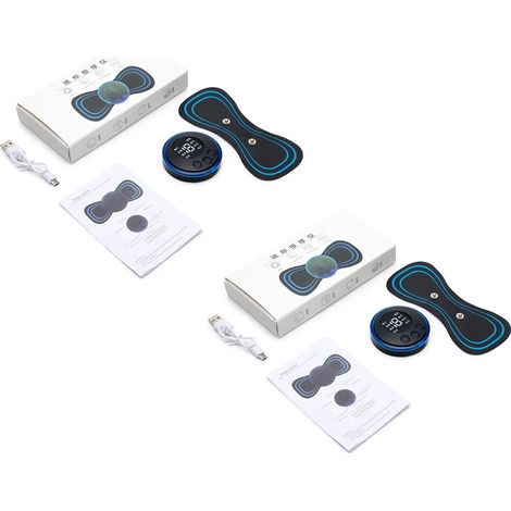 Wiederaufladbares elektrisches Nackenmassagegerät, EMS-Nackenmassagepflaster, Rückenmuskelstimulator, TENS zur Linderung von Nackenschmerzen 03020-AquaForge