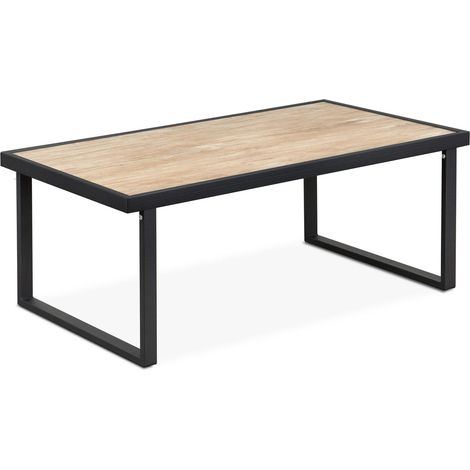 KONSIMO TRIBO Gartentisch im Loftstil, schwarz (1/5)