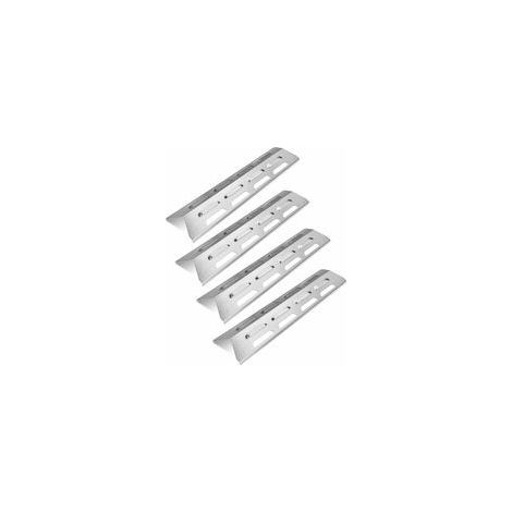 Plaque de chaleur en acier inoxydable pour barbecue et plancha – Lot de 4 – Dimensions 40,95 x 9,84 cm – Transfert de chaleur uniforme (1/5)