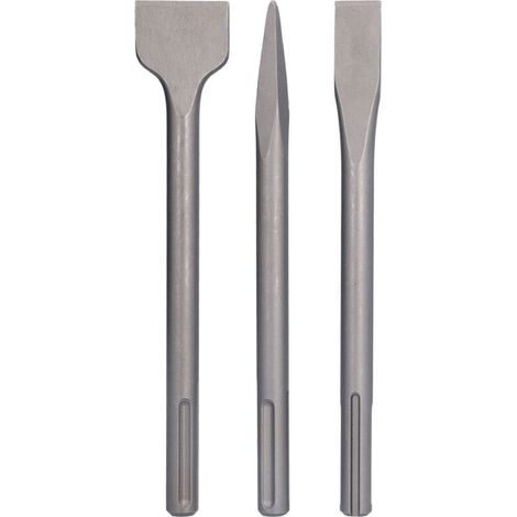 3 pièces burin en acier au carbone mise à l'échelle pointe plate marteau rotatif forets pour carrelage béton travail 5 poignée de fosse (1/5)