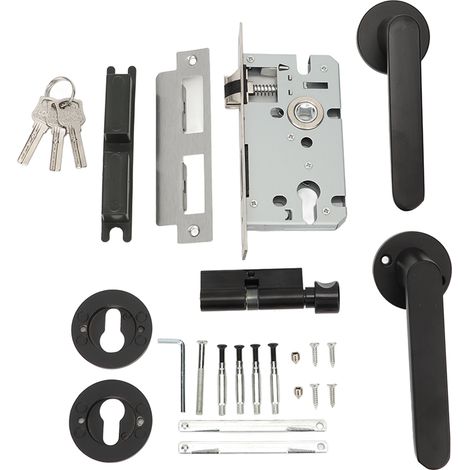 Ensemble de Serrures à Mortaise Résistance à L'oxydation Porte de sécurité Moderne Simple Verrouillage à clé Serrures de Porte Mécaniques Ajustement Parfait Serrure (Type 2).