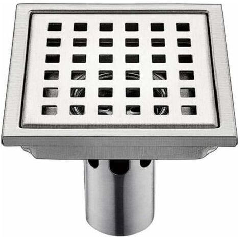 Siphon De Sol INOX 1 Pcs en Acier Inoxydable Drain15Cm 15Cm Filtre Carré Déodorant Anti Retour Fuite d'eau 15Cmb (1/4)