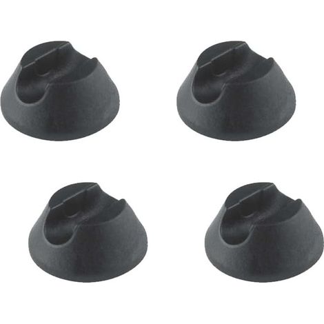 Lot de 4 protections de pieds en épingle à cheveux en plastique pour table, bureau, chaise, noir (1/3)