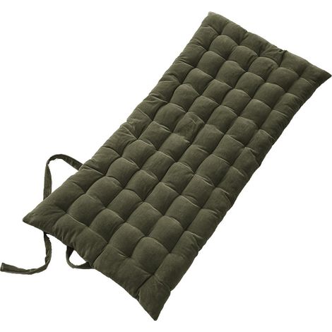 HARRIS - Matelas de Sol 60x120cm Velours de Coton Capitonné Coloris Thym