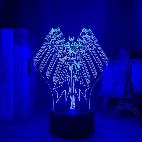 3D-Nachtlicht mit optischer Illusion, inspiriert vom Anime Fairy Tail und Erza Scarlet. LED-Lampe fürs Kinderzimmer, Manga-Dekoration, Weihnachts- oder Geburtstagsgeschenk. (1/5)