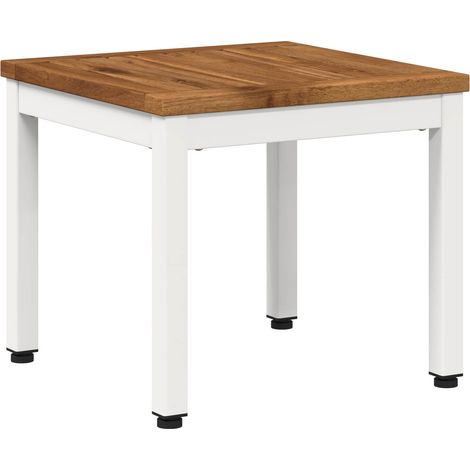 vidaXL Mesa de centro Natural y Blanco 40 x 40,5 x 36 cm (1/2)