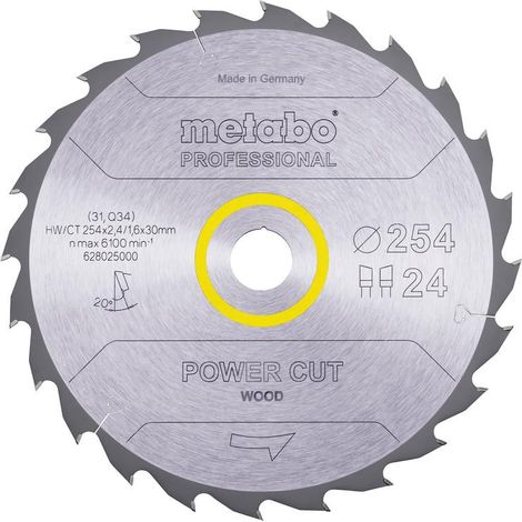 Metabo - Lama per sega circolare per legno, 254x30 mm, 24 denti 628025000