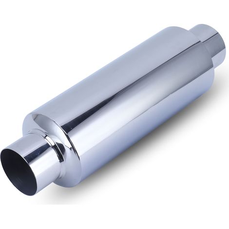 Silencieux d'échappement universel en acier inoxydable, entrée 2,5 pouces, sortie 2,5 pouces, silencieux à flux direct pour voiture (1/5)
