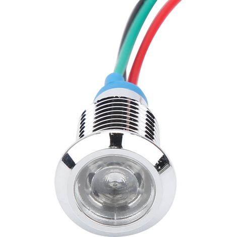 4 Kits de LEDs Rondes Pré-câblées Étanches Antipoussière 10mm 2 Couleurs Cathode Commune 110-220V (Rouge et Vert)