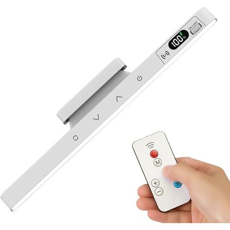 Éclairage sous meuble rechargeable avec télécommande, trois températures de couleur et luminosité réglable, ventouse électromagnétique alimentée par batterie pour cuisines et dressings. (1/3)