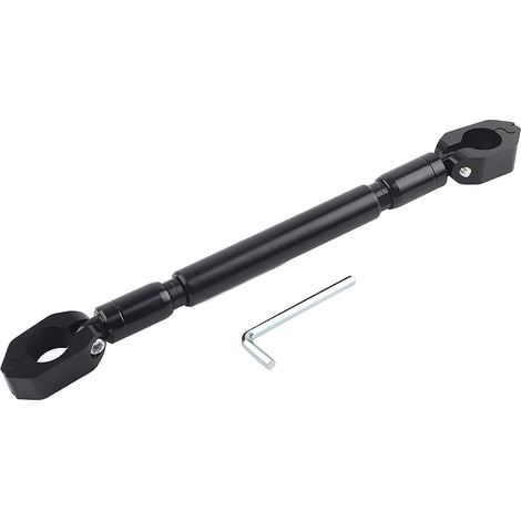 Barra estabilizadora universal de 22 mm para motocicleta - Accesorio de manillar reforzado de aleación de aluminio (negro) - Barra transversal para vehículos todoterreno (1/4)