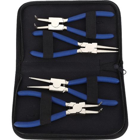 Ensemble de 4 clés pour un circlip, 2 fils et 2 bordures, manière acoperite, dimension 7"