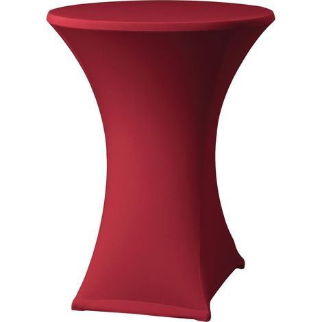 Housse de table extensible Samba bordeaux D2 pour mange debout