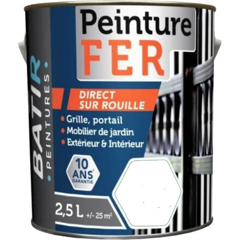 Peinture Fer BÂTIR Blanc 2,5 L (1/2)