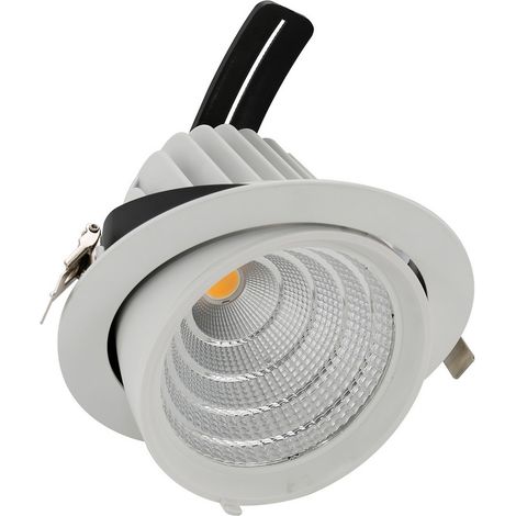 Spot Orientable LED COB Escargot 18W Blanc neutre 4000K - DIGILAMP (1/5)