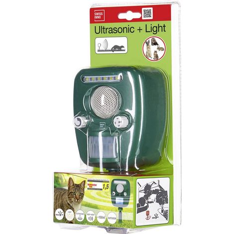 Répulseur d'animaux multiple fréquence Swissinno 1 263 001 pour l'extérieur (1/4)