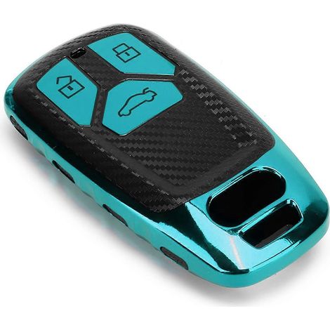 TPU-Schutzhülle im Carbonfaser-Stil für Smart-Keys, passend für A4, B9, Q5, Q7, TT, TTS, 8S (2016, 2017).