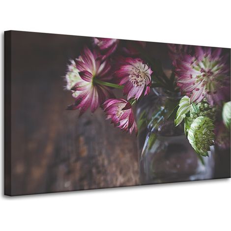 Stampa su tela Botanica Fiori in un vaso 100x60 Bouquet di fiori
