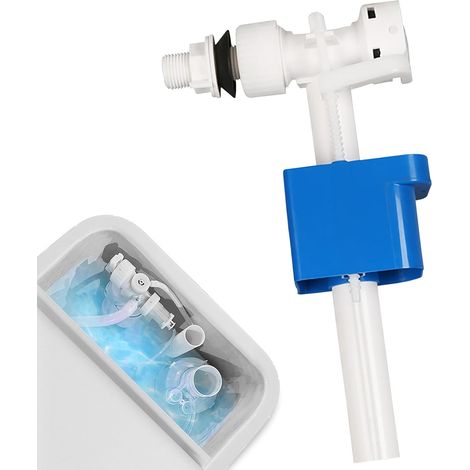 Vanne de remplissage universelle pour réservoir de chasse d'eau G3/8 & G1/2 - Valve WC à économie d'eau en laiton - Pièce de rechange pour réservoir de chasse d'eau - Valve d'admission universelle (1/5)