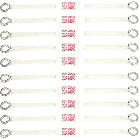 10 Stück Keramiksicherungen, elektrisches Zubehör, Industrieteile, Verdrahtungsklemmenblock, 250 V, 20 A