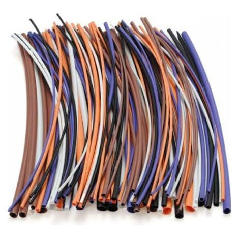 Polyolefin Heat Shrink Tubing Assortment Multi-Coloured for Industrial Wiring Protection Sizes Length (1/5)