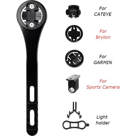 Support de montage d'ordinateur pour guidon de vélo de route, pour Garmin/Cateye/Bryton, support de caméra de sport, lampe de poche (1/5)