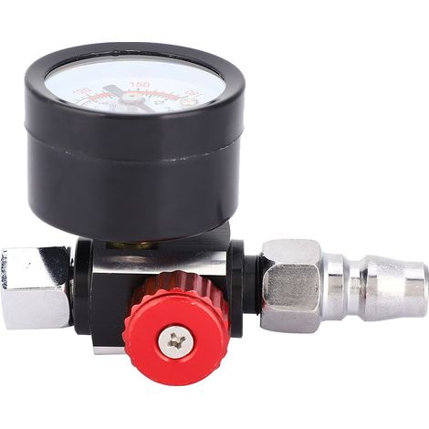 Pistolet pneumatique 1/4 pouce avec régulateur de pression et manomètre (1/5)