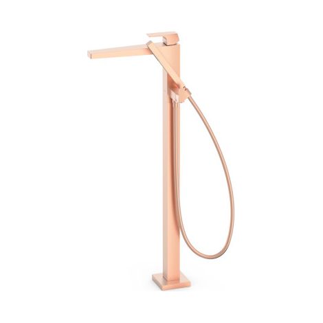 Mitigeur sur pied pour baignoire et douche Or Rose Mat 24K - TRES 20247001OPM (1/2)