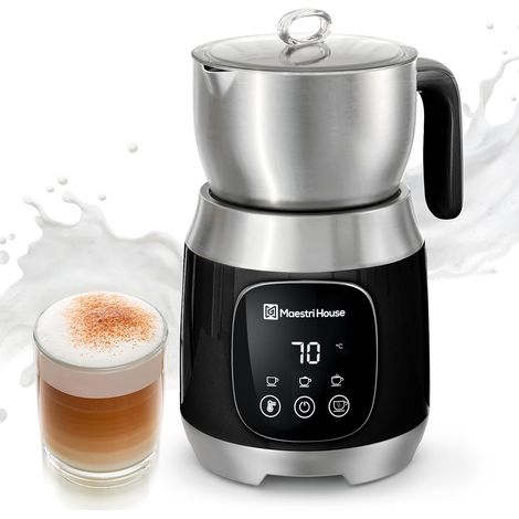 Mousseur à Lait Électrique 12 en 1 600 ml Température et Force de Mousse Variables, Commande Smart Touch, Milk Frother pour Latte Cappuccino, Chocolat Chaud (1/5)