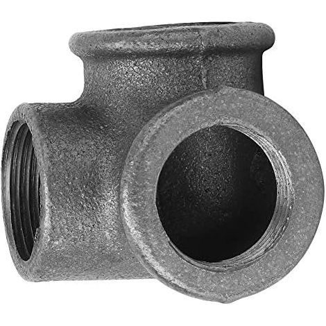 5Pcs Fonte Malléable 3 Voies Joint de Raccord de Tuyau 90 degrés Sortie Latérale Coude Tuyau D'Eau Tuyau Adaptateur de Connecteur[3/4"] (1/5)