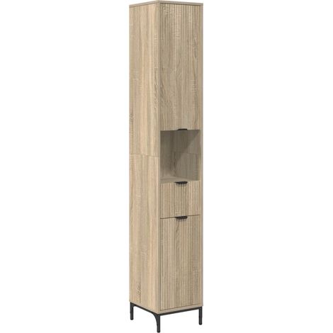 Maison Exclusive - Mobile da Bagno con cassetto Rovere Sonoma 31,5 x 33 x 190 cm (1/5)
