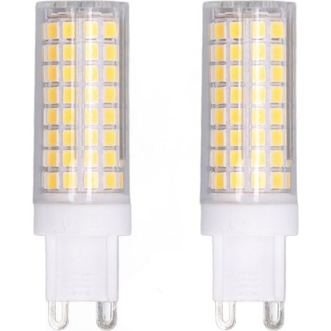 Ortviai Ampoule G9 LED 10 W, 102 LED, dimmable, lumière naturelle, protection des yeux, 2 pièces