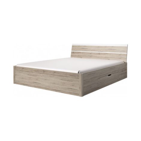 Lit adulte BETTINA 160x200 cm avec 2 tiroirs de rangement