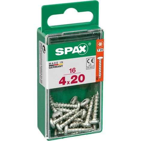 Boîte 16 Unités. Vis A Bois Spax Cab. Ronde Wirox 4.0x20mm Spax (1/2)