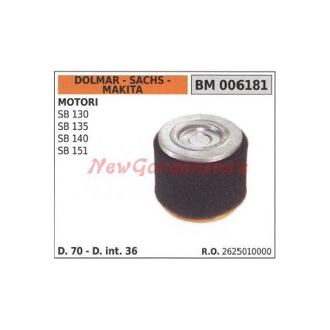 Filtro aria DOLMAR per motori SB 130 135 140 151 006181