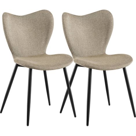 2er Set Esszimmerstühle Maika taupe Stoff (1/5)