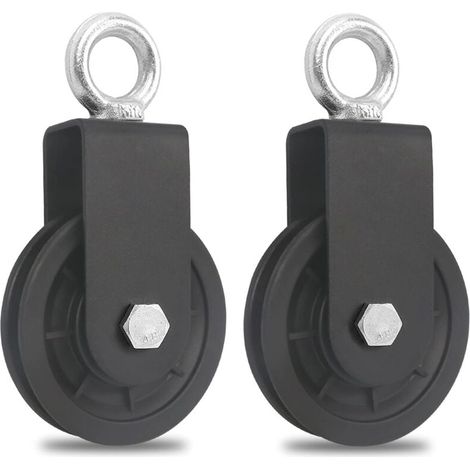 poleas de 90 mm para cable - Polea de fitness - Accesorio de bricolaje - Polea de elevación para cable de acero - Carga 160 kg (1/5)