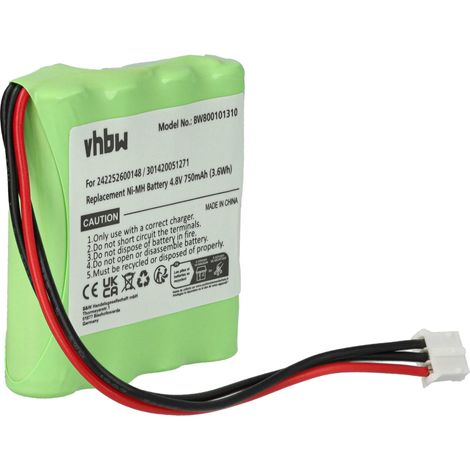 vhbw Akku Ersatz für Philips 2422 526 00148, 8100 911 02101, 310420051271 für Fernbedienung Remote Control (750mAh, 4,8V, NiMH)