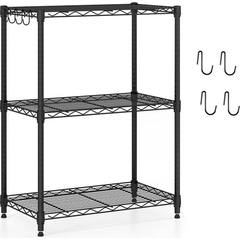 3-stufiges, verstellbares Metallregal - Robuste Ausführung