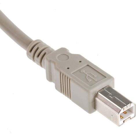 Rs Pro – Câble USB B mâle vers USB-A mâle 1m – USB 2.0 – Gaine gris – Connecteurs mâles pour transfert de données rapide