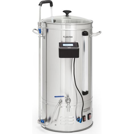 Klarstein Brauheld Smart 45 Caldero de maceración 2500W 45L 100°C Bomba de circulación Acero inoxidable (1/5)