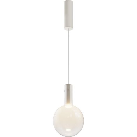 Maytoni Nebula Plafonnier suspendu moderne en forme de globe de 20 cm, blanc 3000 K, 400 lm