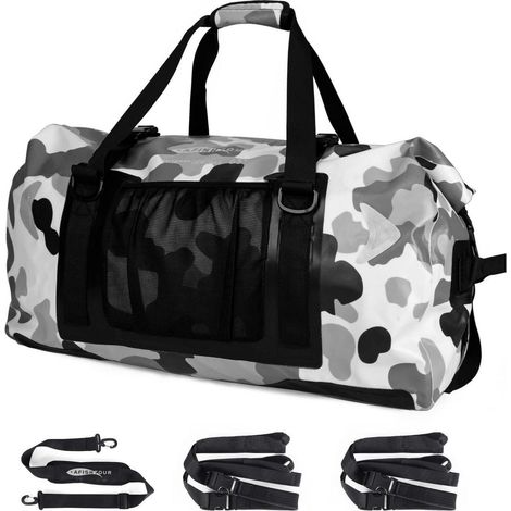 65L wasserdichte Duffelbag mit Motorradgurten, Drybag für Damen & Herren (1/5)